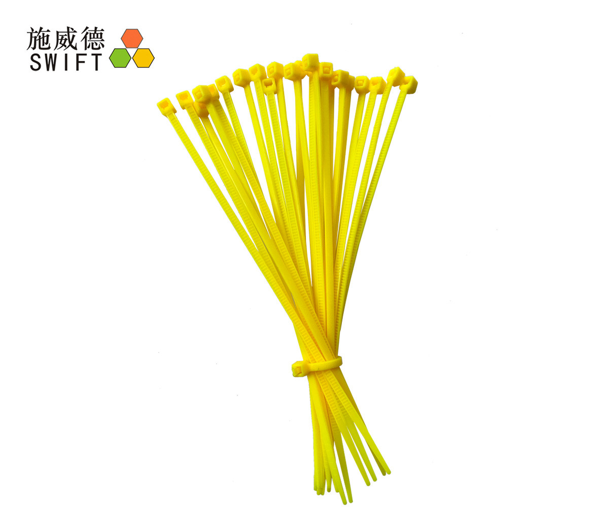  Nylon PA66 Wire Cable Ties , Plastic Tie Straps For Electronics Industry Manufactures