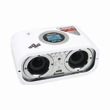  LCD Display SD/MMC and USB Card Reader Speaker With FM Radio + Remote Control Manufactures