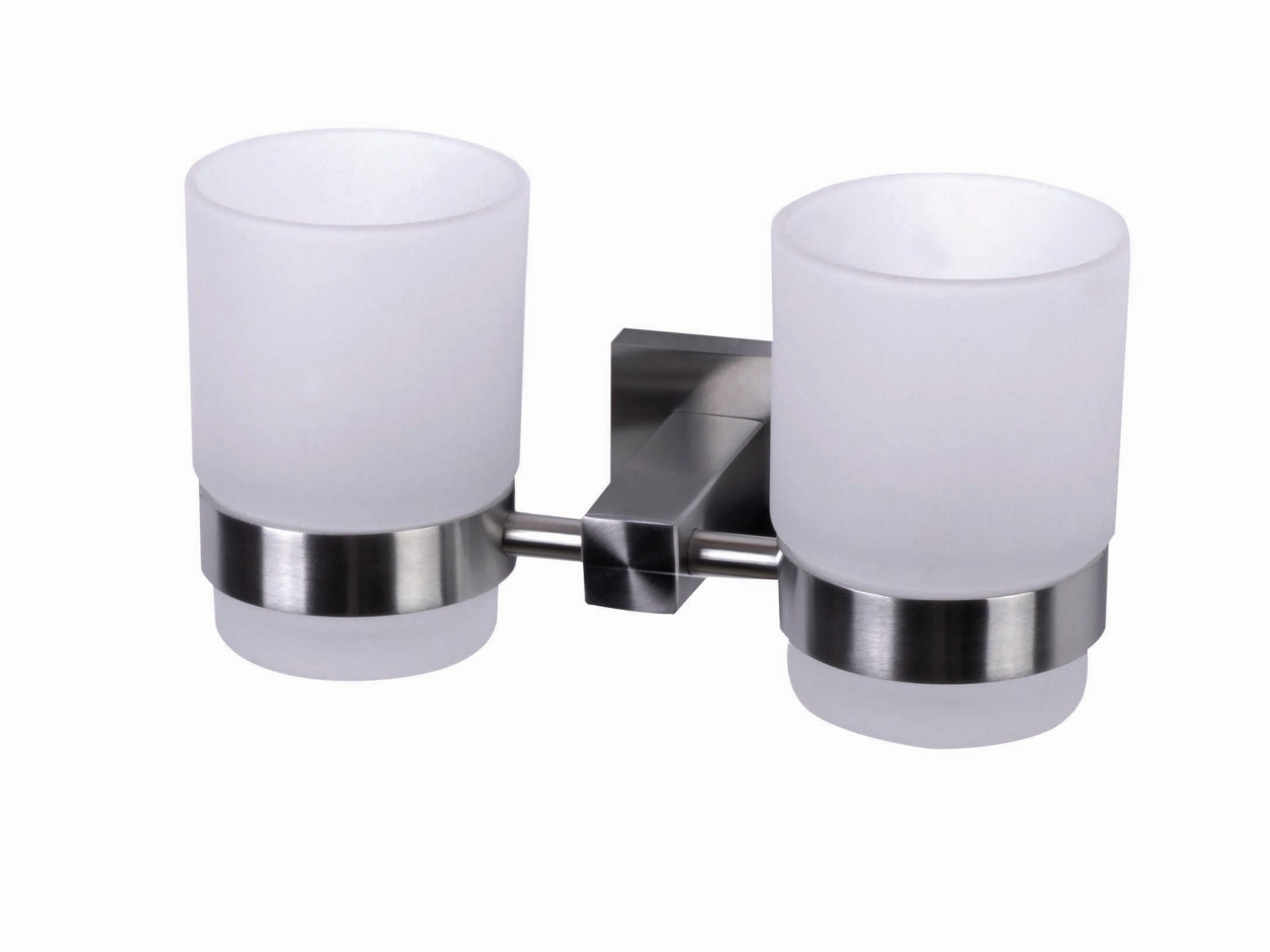 China Double Ring Wall Mounted Tumbler Holder Bathroom Hardware Collections on sale