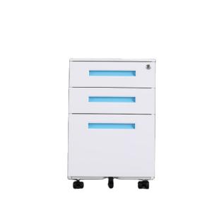 China Mobile Movable 0.4-1.0mm 3 Drawer Fireproof File Cabinet on sale