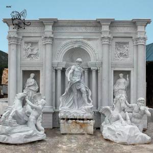Marble Trevi Water Fountain Greek Poseidon Italy fontaine de jardin Famous Stone Carving Large Outdoor