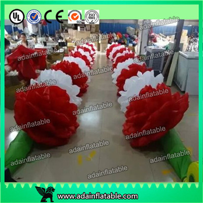  10m Inflatable Rose Flower Chain For Valentine's Day Event Party Decoration Ada Inflatable Manufactures