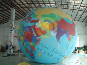  Custom 5m PVC Durable Inflatable Globe Ball Helium For Tade Show Manufactures