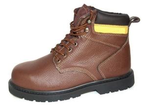  High Ankle Leather Comfortable Steel Toe Shoes  , 43'' Size Industrial Work Shoes Manufactures