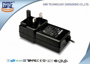  Black Wall Mounted 12V Power Adapter 1.5M Cable 3 Prong Plug With CE Certificates Manufactures