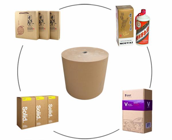 175gsm FSC Certified Recycled Pulp Jumbo Roll Kraft Liner Board For Carton Box