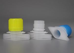  Yellow Screw Cap And Plastic Pour Spouts Food Grade For Food Package Custom Size Manufactures