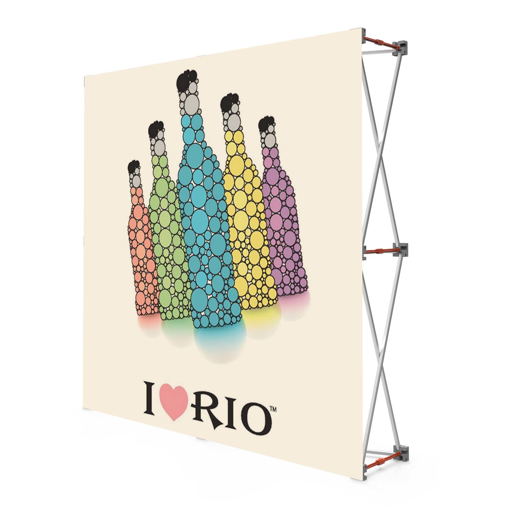  Fabric Portable Pull Up Display Banners , 2 * 2 Roll Up Display Stands Manufactures