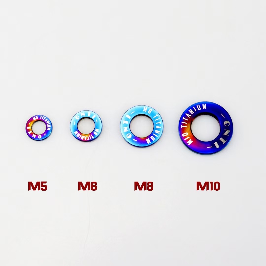 Quality All size Anodizing color Titanium alloy washer M2-M22 for sale