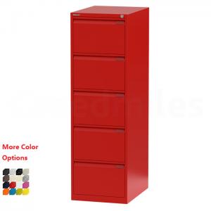 China Red Lockable Metal Filing Cabinet Four Drawer Lateral File Cabinets For Office Use  on sale