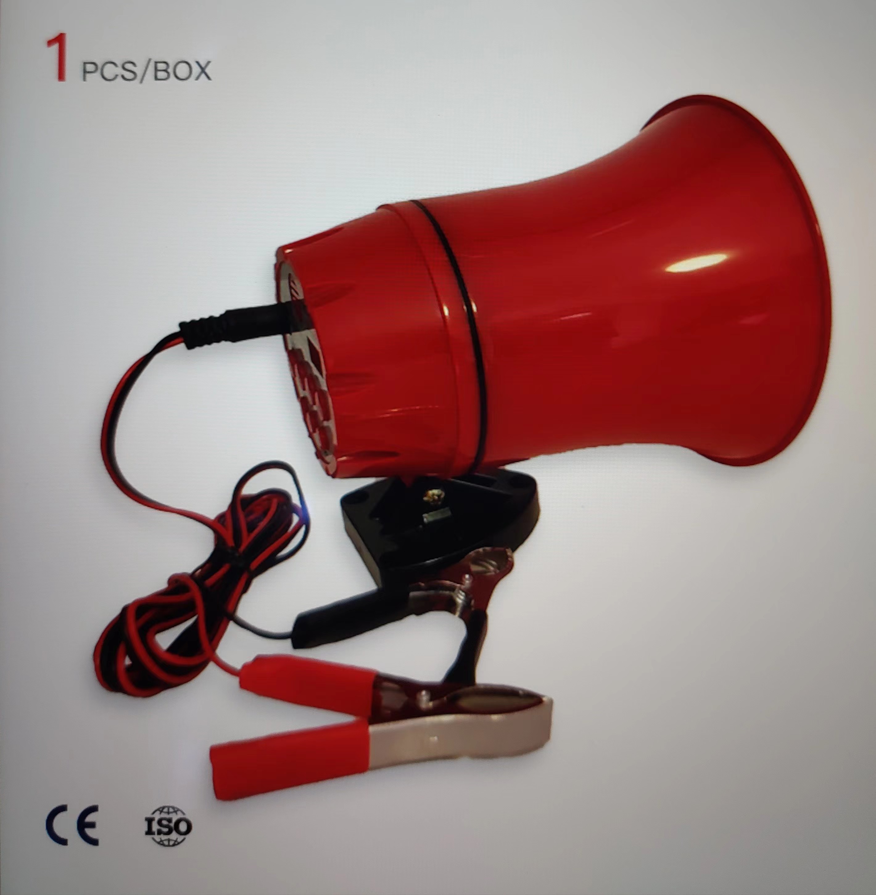 China Car High Sensitivity Red Megaphone 0.03kw Mini Megaphone With Siren on sale
