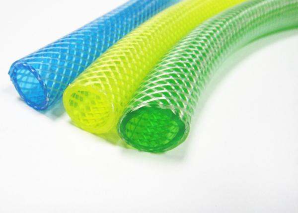 Quality Food Grade Flexible Clear PVC Braided Hose , Braided Water Hose Cold Resistant for sale