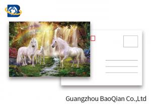  Full Color Animated Postcards , Two Sides Custom Lenticular Printing 0.6 MM PET Manufactures