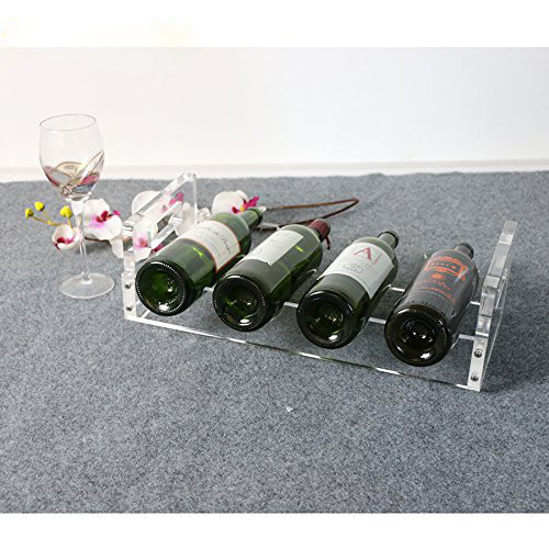  Transparent PMMA Acrylic Wine Rack Stackable 18.9x8x4cm Size Manufactures