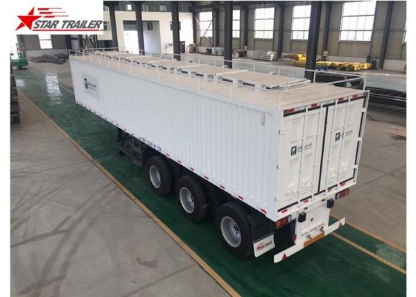 Quality High - Tensile Steel Flatbed Container Trailer With Water Proof Design for sale