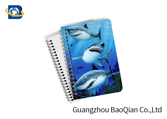  Decorative 3D Flip Effect Lenticular Notebook For Shark A1 / A2 / A3 Custom Size Manufactures