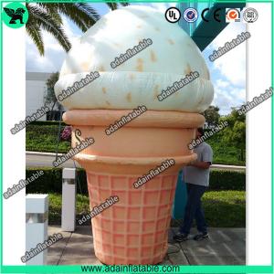  3m Woderful Decorative Inflatable Model , PVC Inflatable Ice Cream Cone Manufactures