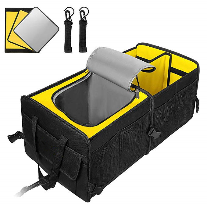 China Portable Collapsible Trunk Organizer With Cooler , Car Trunk Lid Organizer on sale