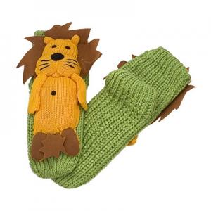 China Green Knitted Slipper Aloe Infused Socks With Gold Lion Pattern Design on sale