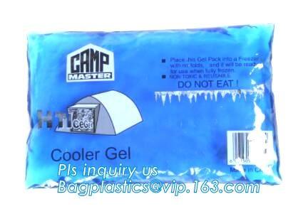 Liquid and fruit fresh keeping ice bag pack, bagged ice storage box for fresh vegetables, disposable ice cube bag for fr