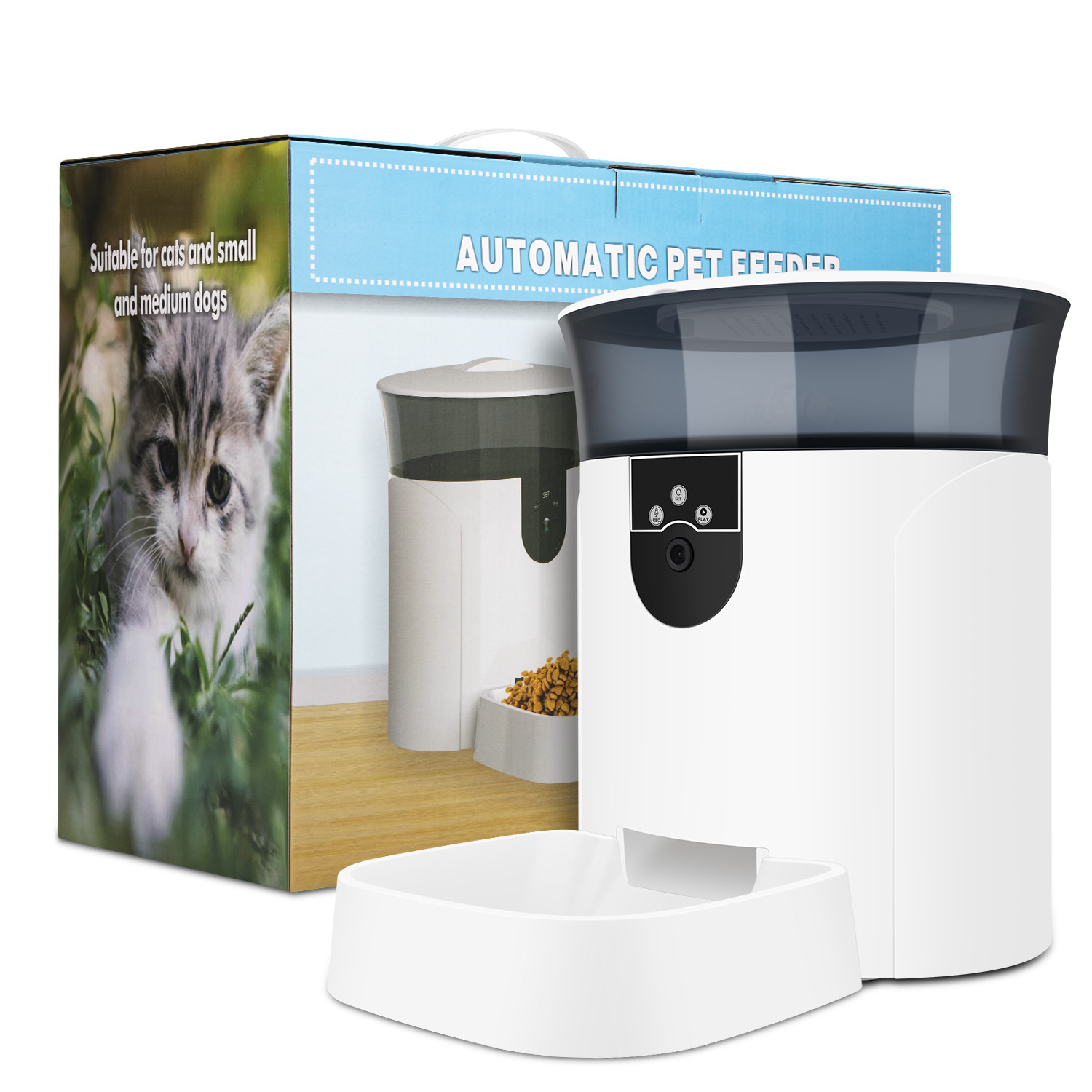 China 4000ml Smart Dog Food Dispenser AC110V Automatic Cat Feeder Wifi on sale