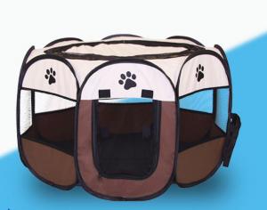  114cm 58cm Dog Pen Fence Panels Breathable Octagonal With Carrying Bag Manufactures