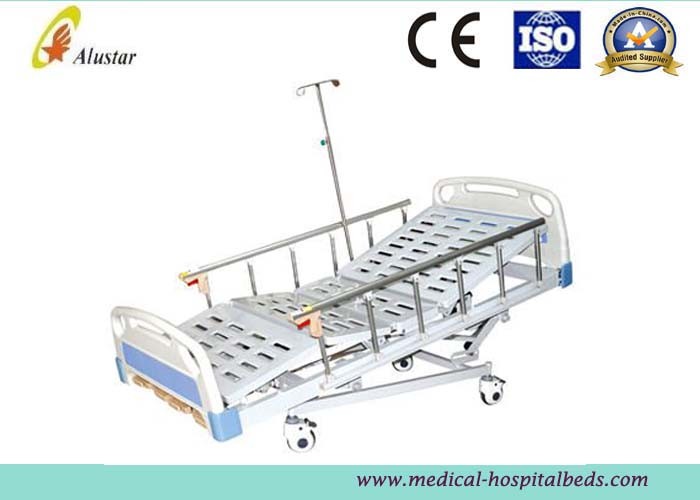 China ABS Headboard Steel Medical Hospital Adjustable Beds , Manual Crank Bed (ALS-M503) on sale