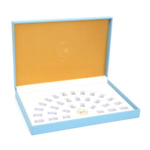  Blue Based And Lid Big Cardboard Cosmetic Packaging Boxes For Essential Oil Manufactures