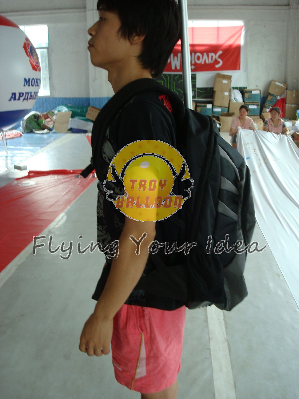  Personal Promotion Filled Helium Walking Backpack Balloon with Logo Printed for Party Manufactures
