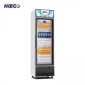 China 368L Single Glass Door Display Chiller Upright Refrigerated Vertical Freezer on sale