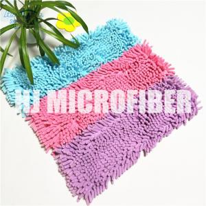 China 100% Polyester Material Fluffy 18 Chenille Wet Mop Pad , Microfiber Mop Refill Pad on sale