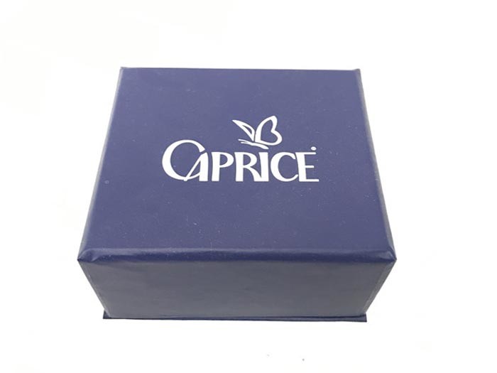 China Deep Blue Small Gift Boxes With Lids Foam Inside For Rings Bracelets Necklaces on sale