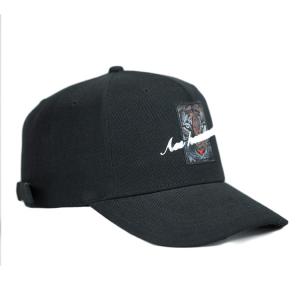  Mens Metal Buckle Hat Black Animal Caps Custom Embroidered Logo Patch Baseball Hat Manufactures