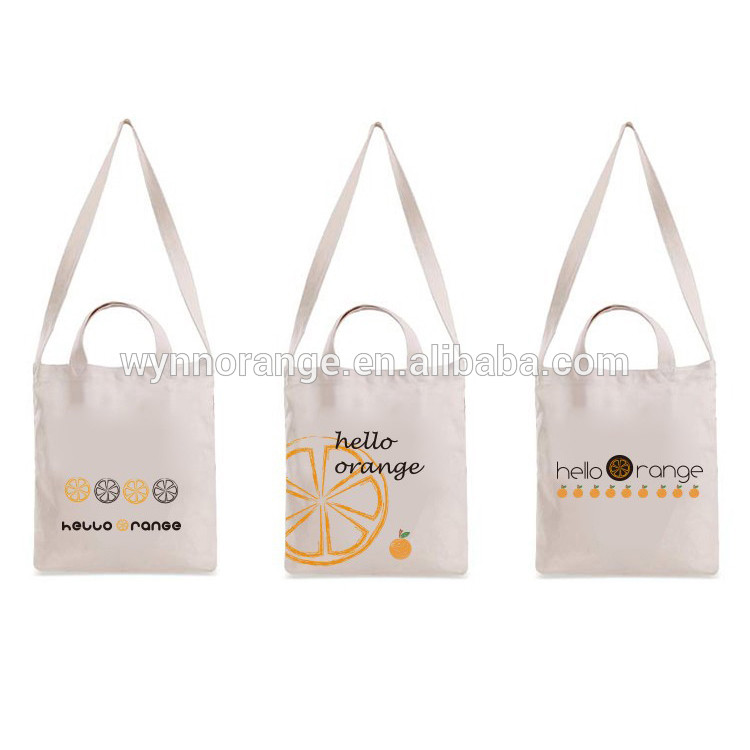 Eco friendly customized small cotton canvas shopping bag for women