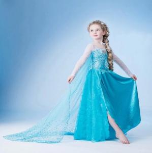 China Frozen dress for elsa 2014 Christmas children dress princess party dress cosplay on sale
