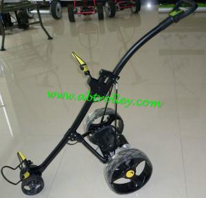 China Carbon golf trolley runs for 36 holes Golf Bag Cart of quite motors 3 wheel golf cart on sale