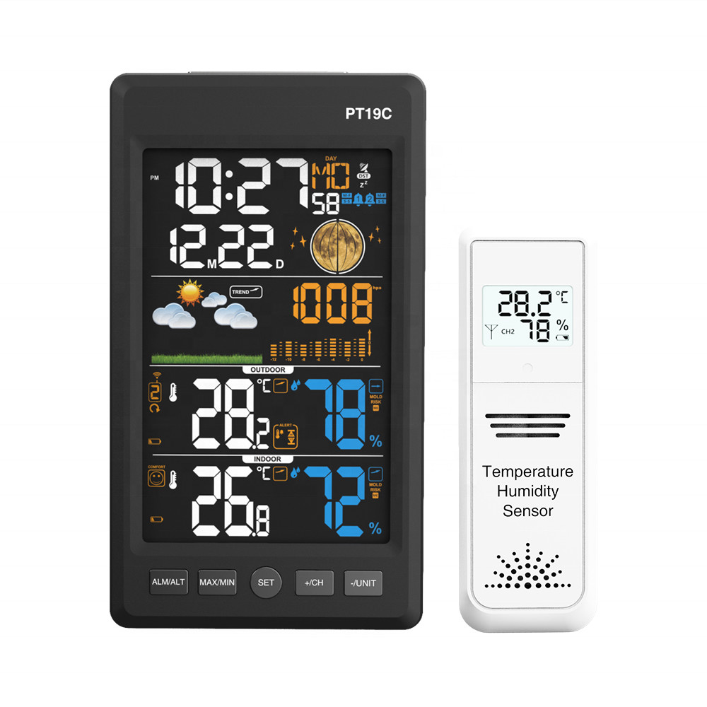  Colorful AV Screen Indoor Outdoor Wireless Weather Station Manufactures