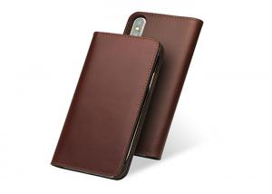 Antiknock iPhone X Leather Cover with Card Holder / Slim Wallet Folio Case Manufactures