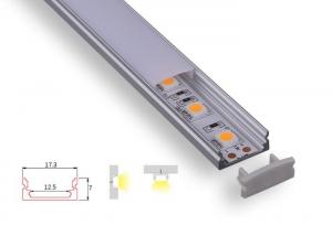  Customized Aluminium Channel Profiles , Slim 7mm Flex Led Strip Diffuser Manufactures