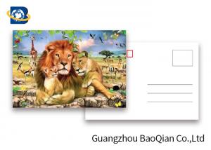  Lion Pattern 3D Lenticular Postcards 3D Souvenir For Tourist Promotion Gift Manufactures