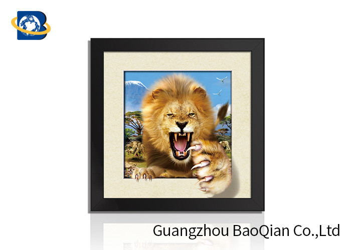  Animal 3D 5D Photography , Lenticular Image Printing Home / Bedroom Wall Art Decor Manufactures