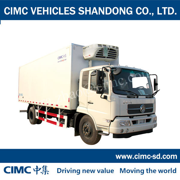 China DongFeng 8 Ton 4*2 refrigerated cargo trailer refrigerated van truck freezer truc for sale on sale