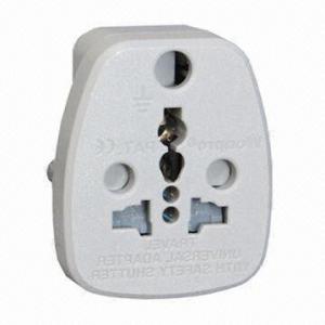 China Universal Adapter, Accepts South Africa 15A Plug, with Safety Shutter, CE-/RoHS-certified on sale