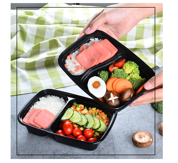 Quality Microwavable Take Out Pp Disposable Plastic Food Containers With Lid for sale