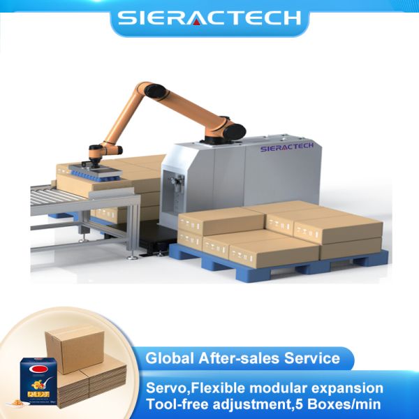 Macaroni Case Collaborative Robot Palletizer Systems For Pasta Cases Food Cartons
