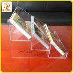 OEM/ODM customized clear acrylic notebook display with 3 tiers