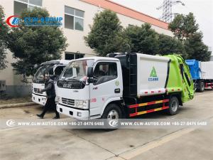 China Dongfeng 4X2 6 wheels 5cbm Compression Garbage Truck on sale