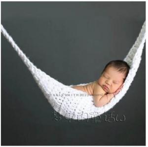 China Baby Knit Hammock White Color Crochet Bed Pure White Baby Crochet Knitted Bed Newborn Cott on sale