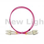 3 Meters SC - SC Multimode Fiber Optic Cable Patch Cord Duplex With Clip OM4