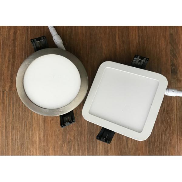 Electroplating Dimmable LED Panel Light Nickel Color 6 Watt AC 220V 80LM/W